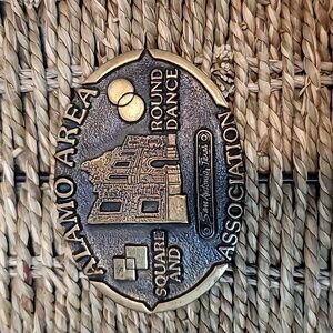Alamo area square and round dance San Antonio Texas belt buckle limited edition